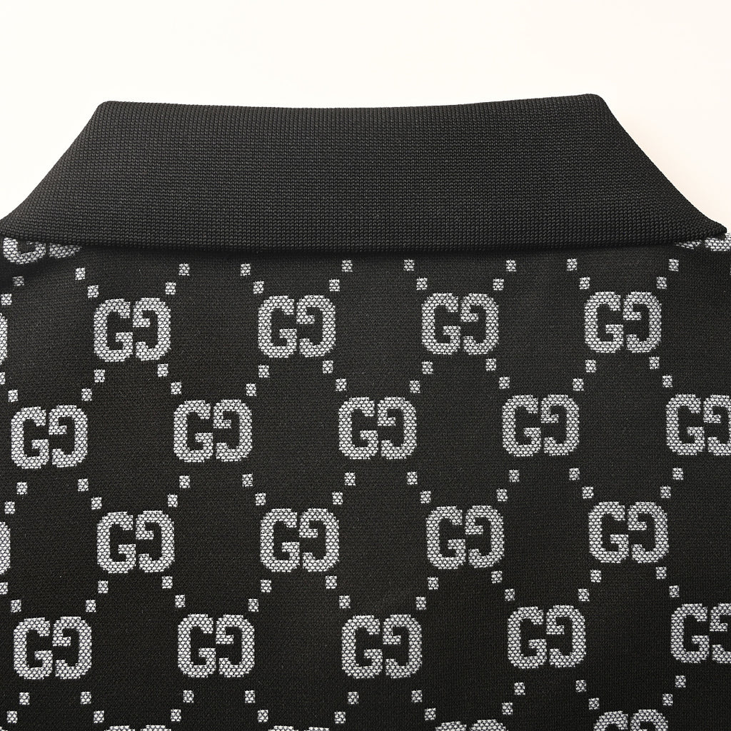 Gucci All-Over Print Short-Sleeve Polo Shirt