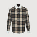 LOUIS VUITTON Monogram Plaid Shirt with Contrast Collar
