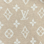 LOUIS VUITTON Oatmeal Monogram Jacquard Quarter-Zip Knit Sweater