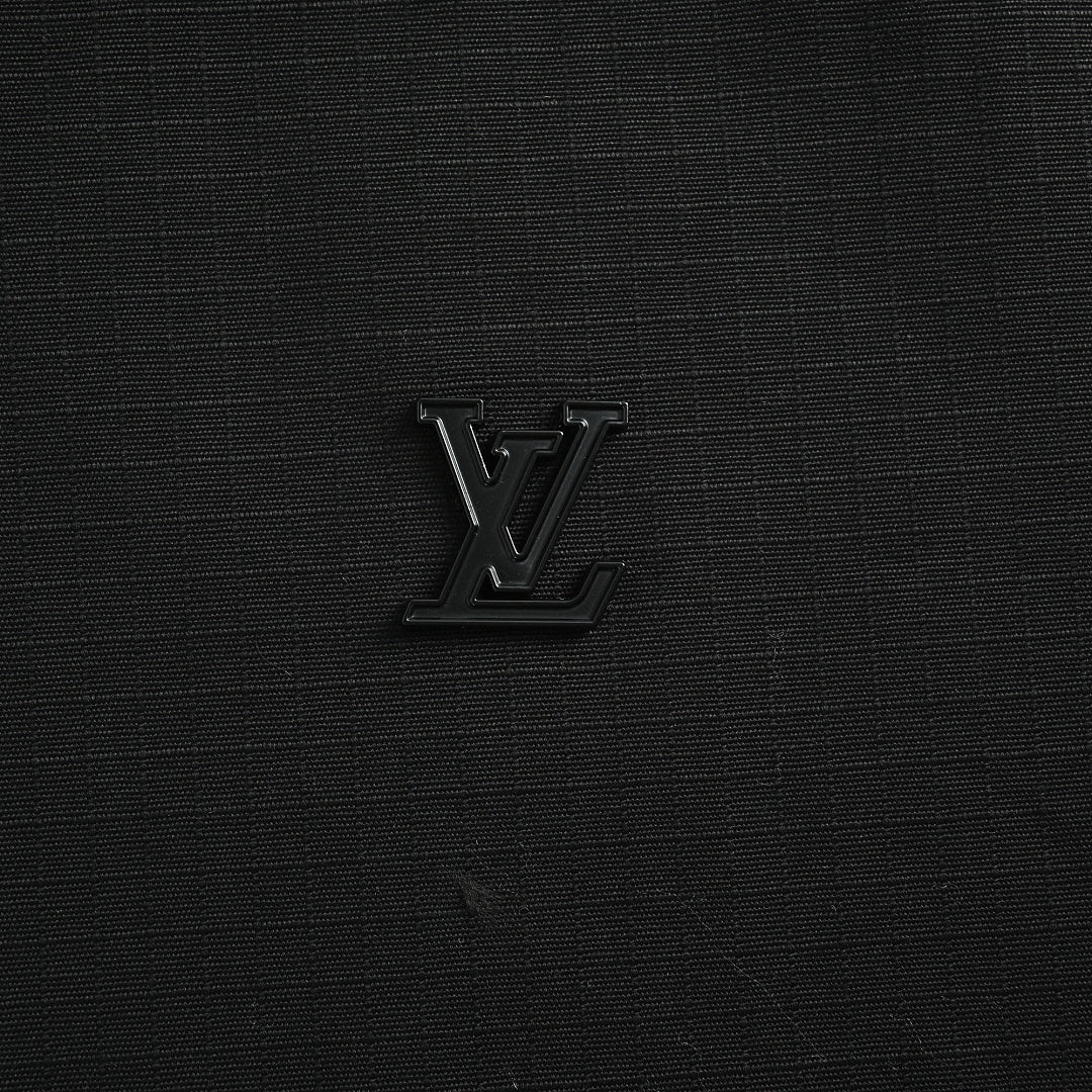 LOUIS VUITTON Black Epi Texture Zip Jacket