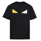 Fendi Roma Bag Bugs Eyes Oversized Print T-Shirt — Black
