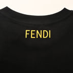 Fendi Roma Bag Bugs Eyes Oversized Print T-Shirt — Black