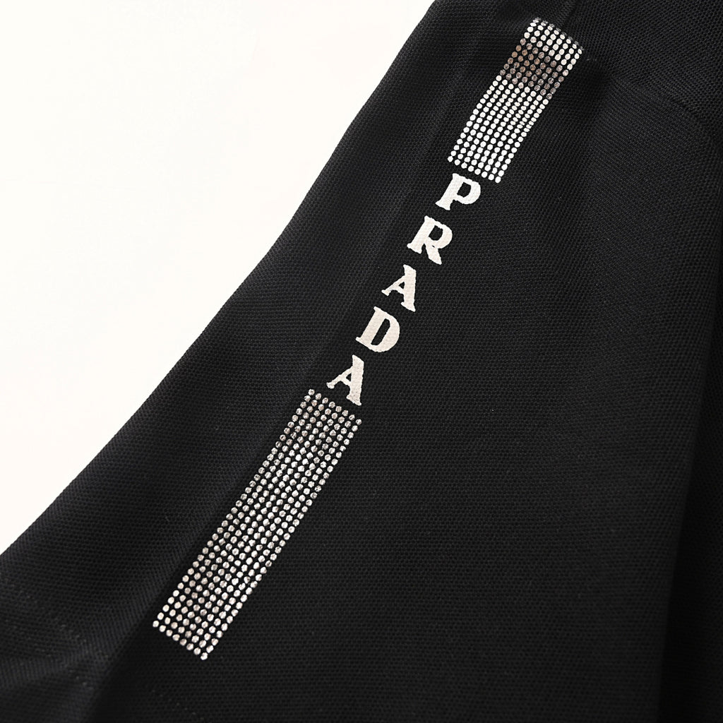 Prada Metal Triangle Logo Polo Shirt