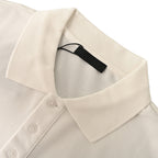 Prada Metal Triangle Logo Polo Shirt