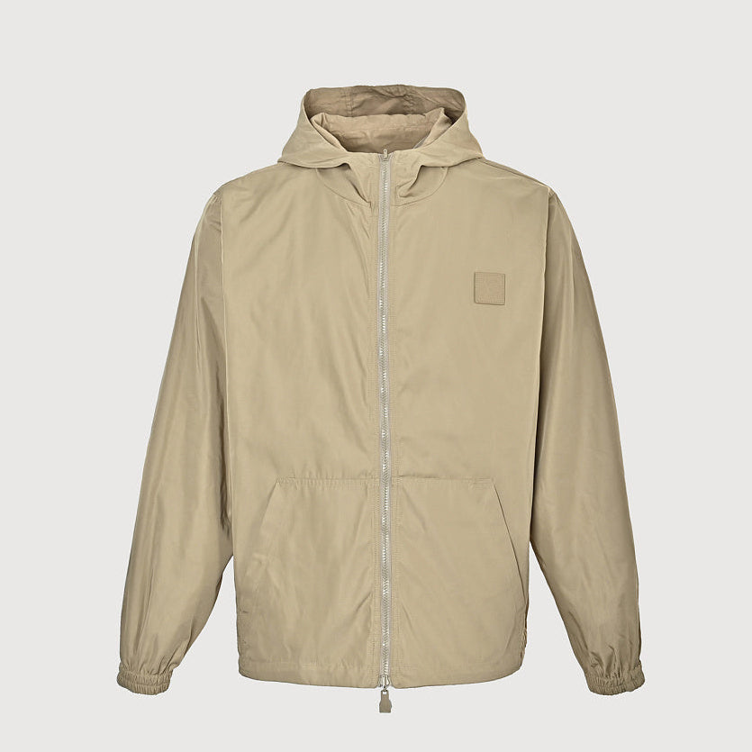 LOUIS VUITTON Khaki Monogram Embossed Hooded Windbreaker