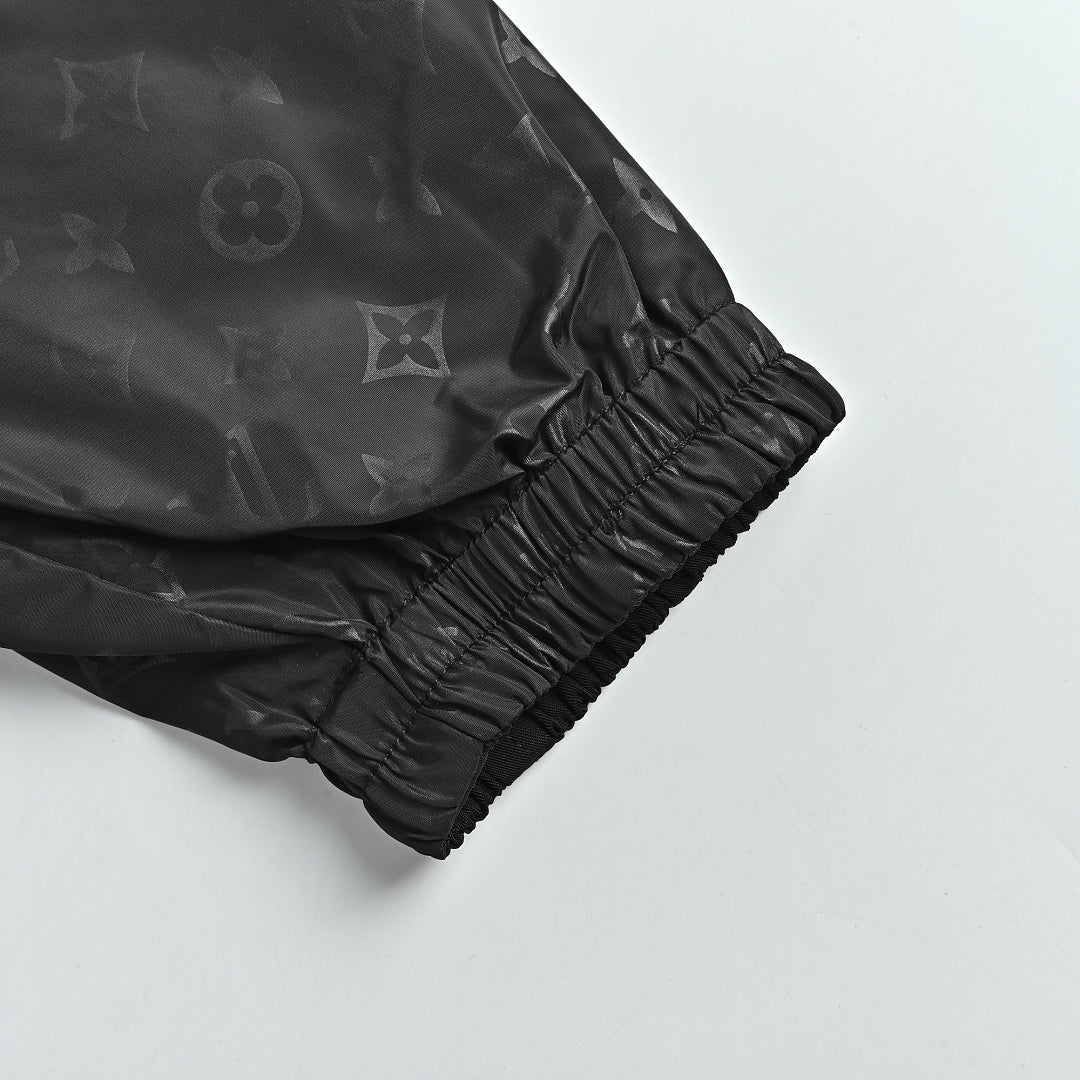 LOUIS VUITTON Monogram Eclipse Hooded Windbreaker Black