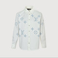LOUIS VUITTON Ivory Dotted Monogram Button-Up Shirt