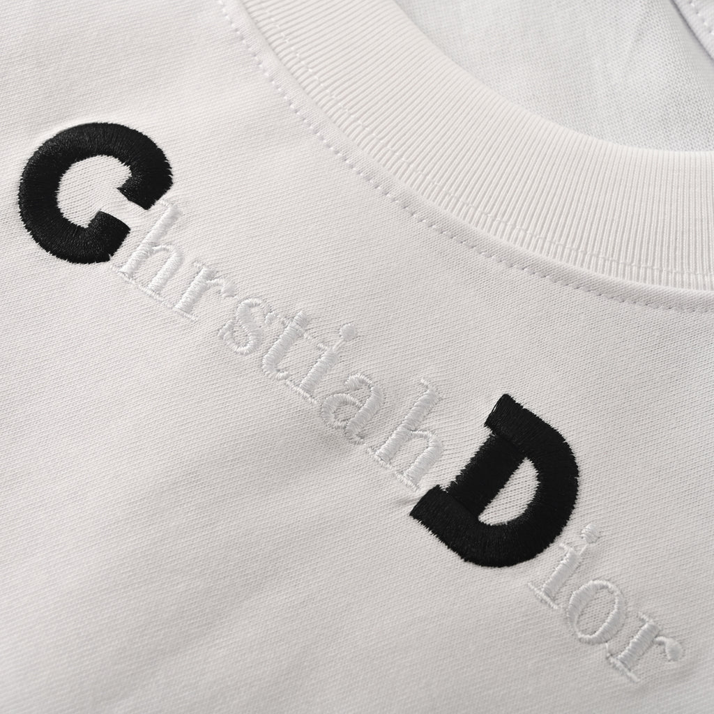 Dior T-Shirt with Embroidered Lettering