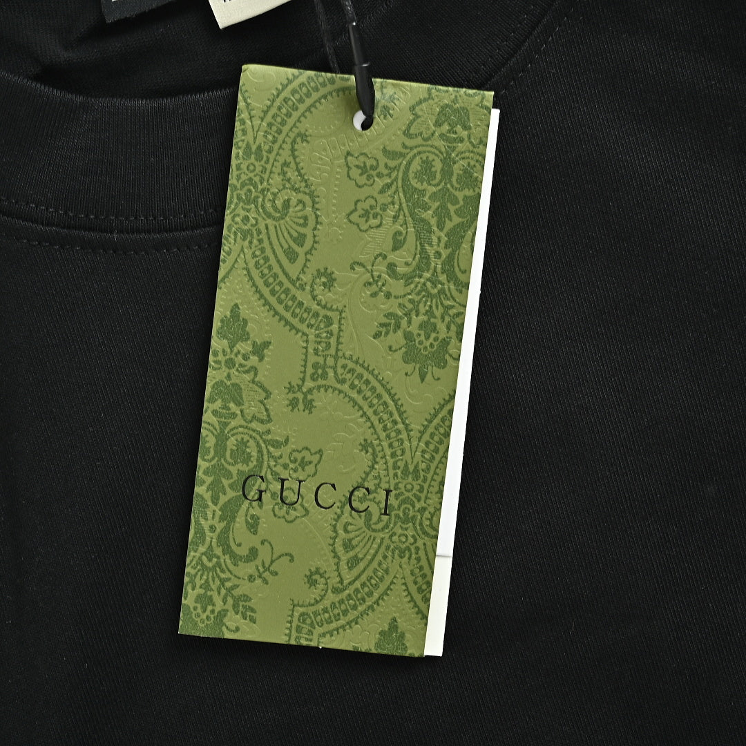 Gucci 2026 GG 1921 Crest Embroidered T-Shirt — Black | Made in Italy