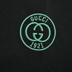 Gucci 2026 GG 1921 Crest Embroidered T-Shirt — Black | Made in Italy