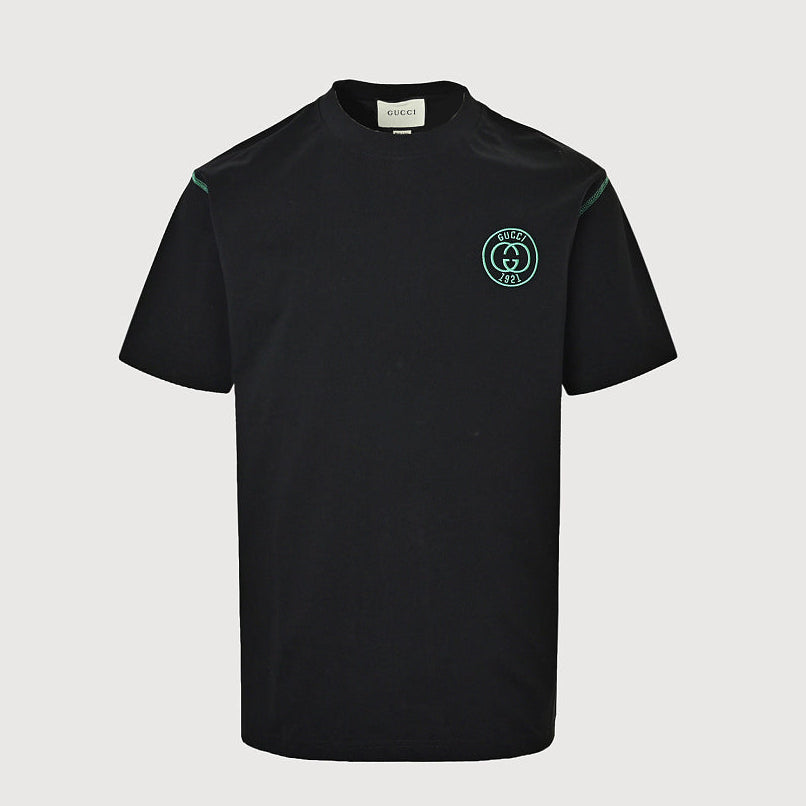 Gucci 2026 GG 1921 Crest Embroidered T-Shirt — Black | Made in Italy