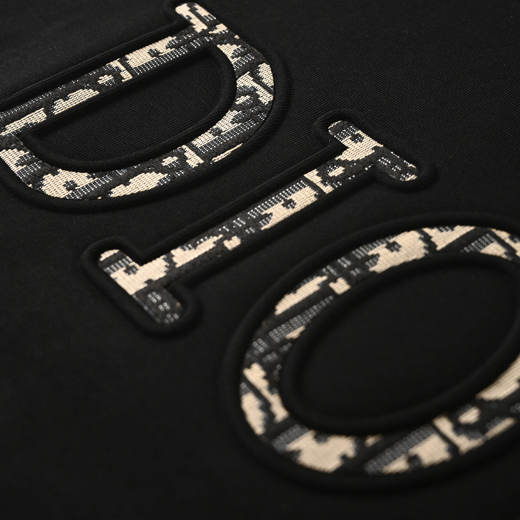 Dior Monogram Short-Sleeve T-Shirt with CD Letter Patch