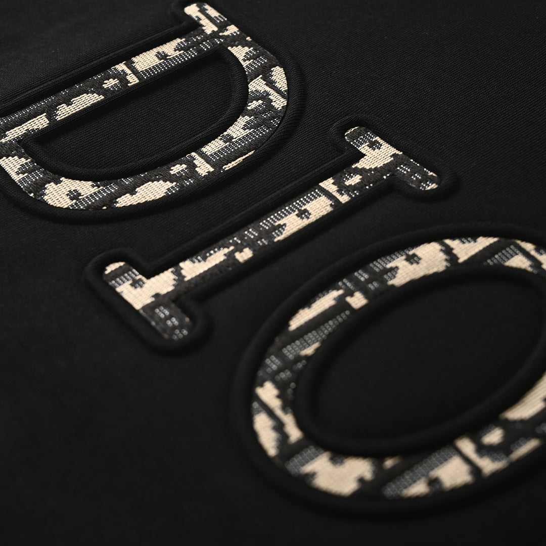 Dior Monogram Short-Sleeve T-Shirt with CD Letter Patch