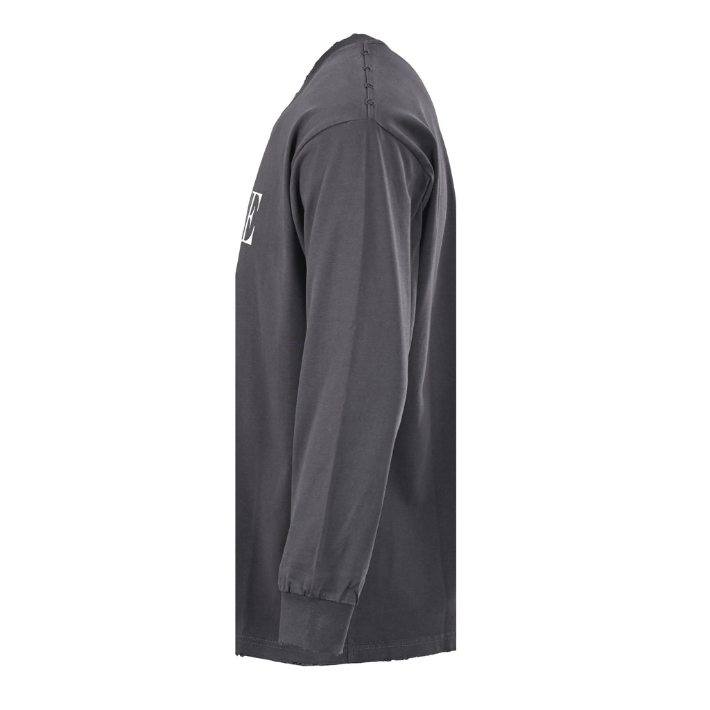 Balenciaga Washed Cotton Oversized Hoodie with Distressed Details