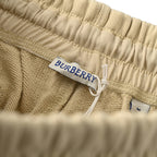 Burberry Shorts with Check and Equestrian Knight Patch on Back Pocket