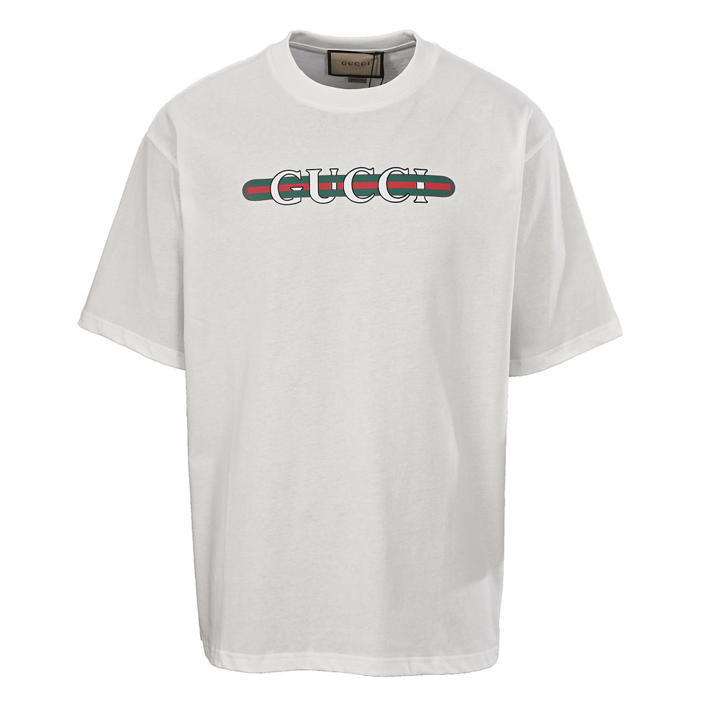 Gucci Classic Web Stripe Print T-Shirt