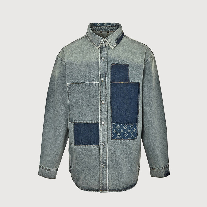 LOUIS VUITTON Floral Jacquard Denim Jacket
