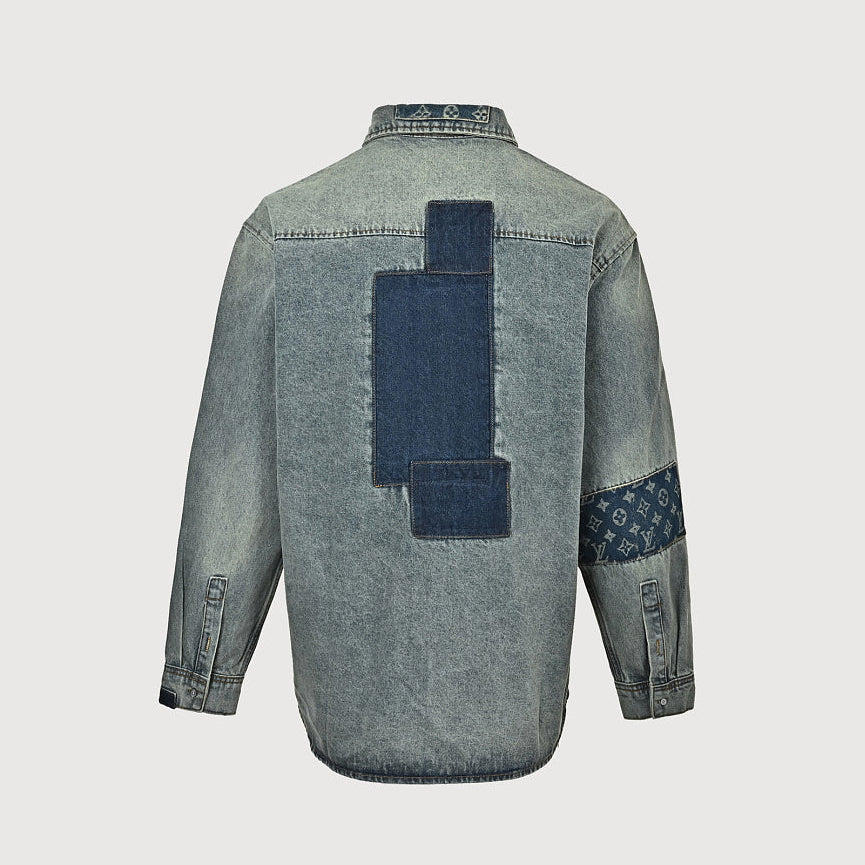 LOUIS VUITTON Floral Jacquard Denim Jacket