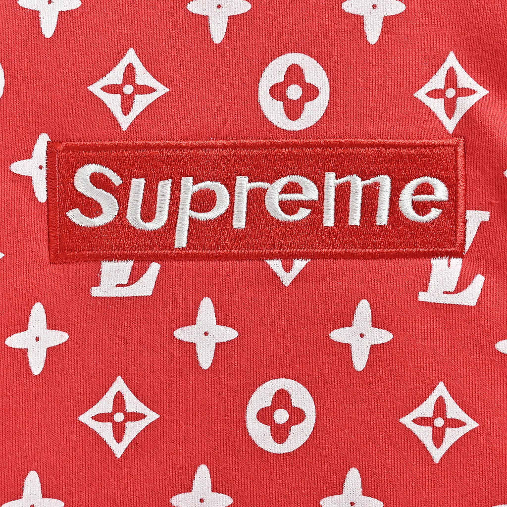 LOUIS VUITTON × Supreme Monogram Hoodie Red