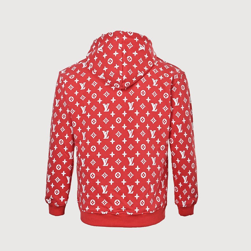 LOUIS VUITTON × Supreme Monogram Hoodie Red
