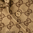 GUCCI Monogram Embroidered "Year of the Horse" Badge Cuban Collar Shirt