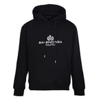 Balenciaga Logo-Embroidered Oversized Cotton Hoodie