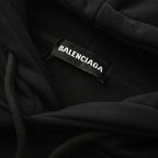 Balenciaga Logo-Embroidered Oversized Cotton Hoodie
