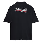 BALENCIAGA Cola Embroidery Short-Sleeve Polo Shirt
