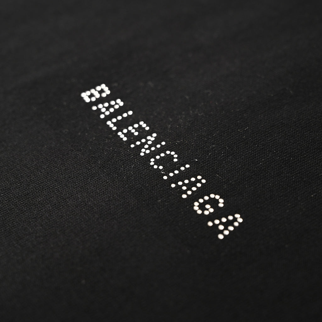 Balenciaga Short-Sleeve T-Shirt with Front and Back Rhinestone Embellishments