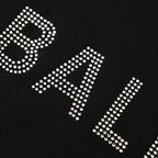 Balenciaga Short-Sleeve T-Shirt with Front and Back Rhinestone Embellishments