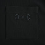 Gucci 2026 Horsebit Pocket Piqué T-Shirt — Black | Made in Italy