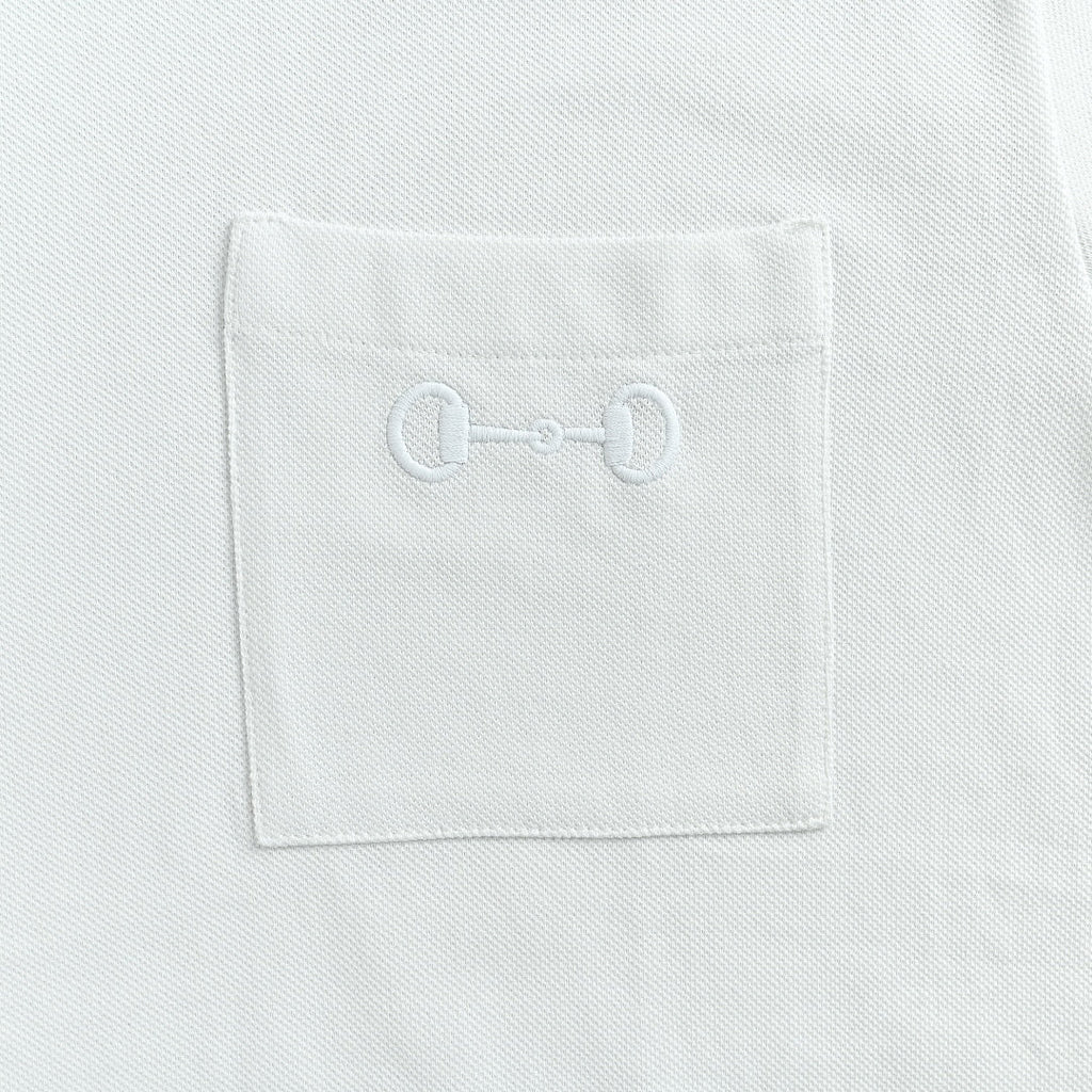 Gucci 2026 Horsebit Pocket T-Shirt — Ice Blue | Made in Italy