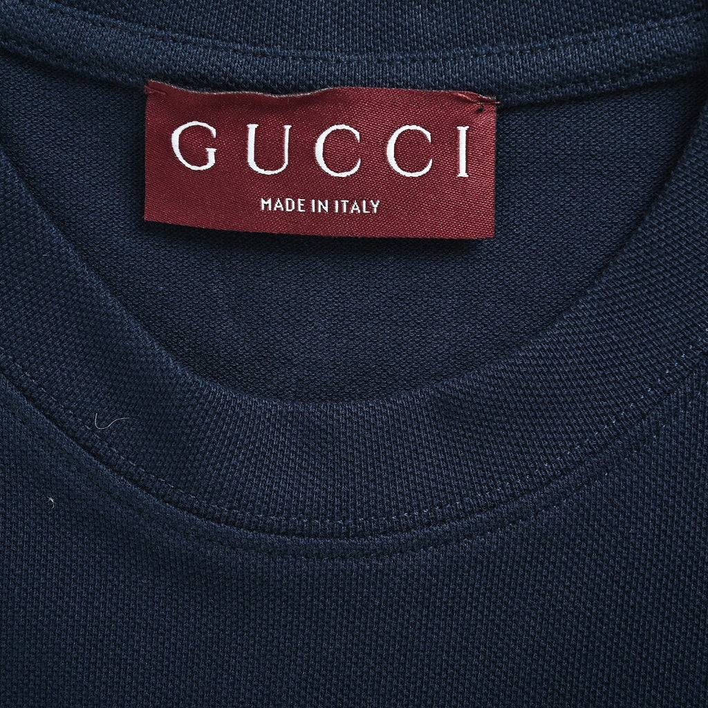 Gucci 2026 Horsebit Pocket T-Shirt — Navy | Made in Italy