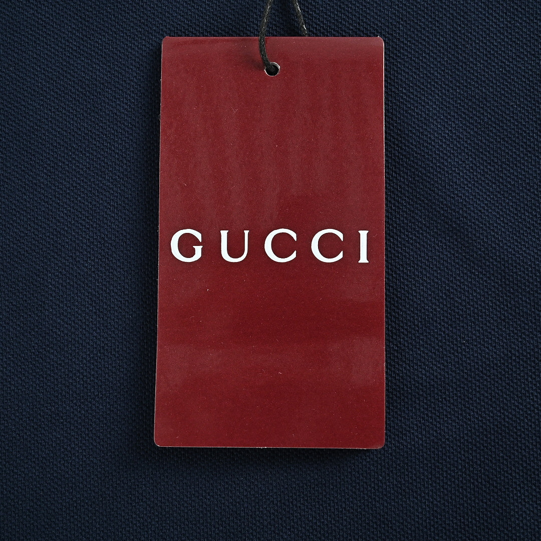 Gucci 2026 Horsebit Pocket T-Shirt — Navy | Made in Italy