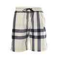 Burberry Checkered Equestrian Logo Beach Shorts