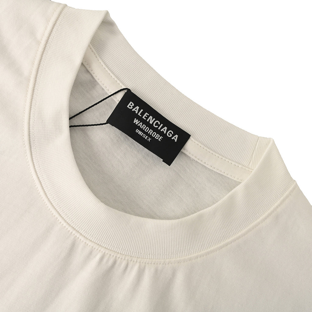 BALENCIAGA BLCG Multi-Language Rainbow Letter Print T-Shirt