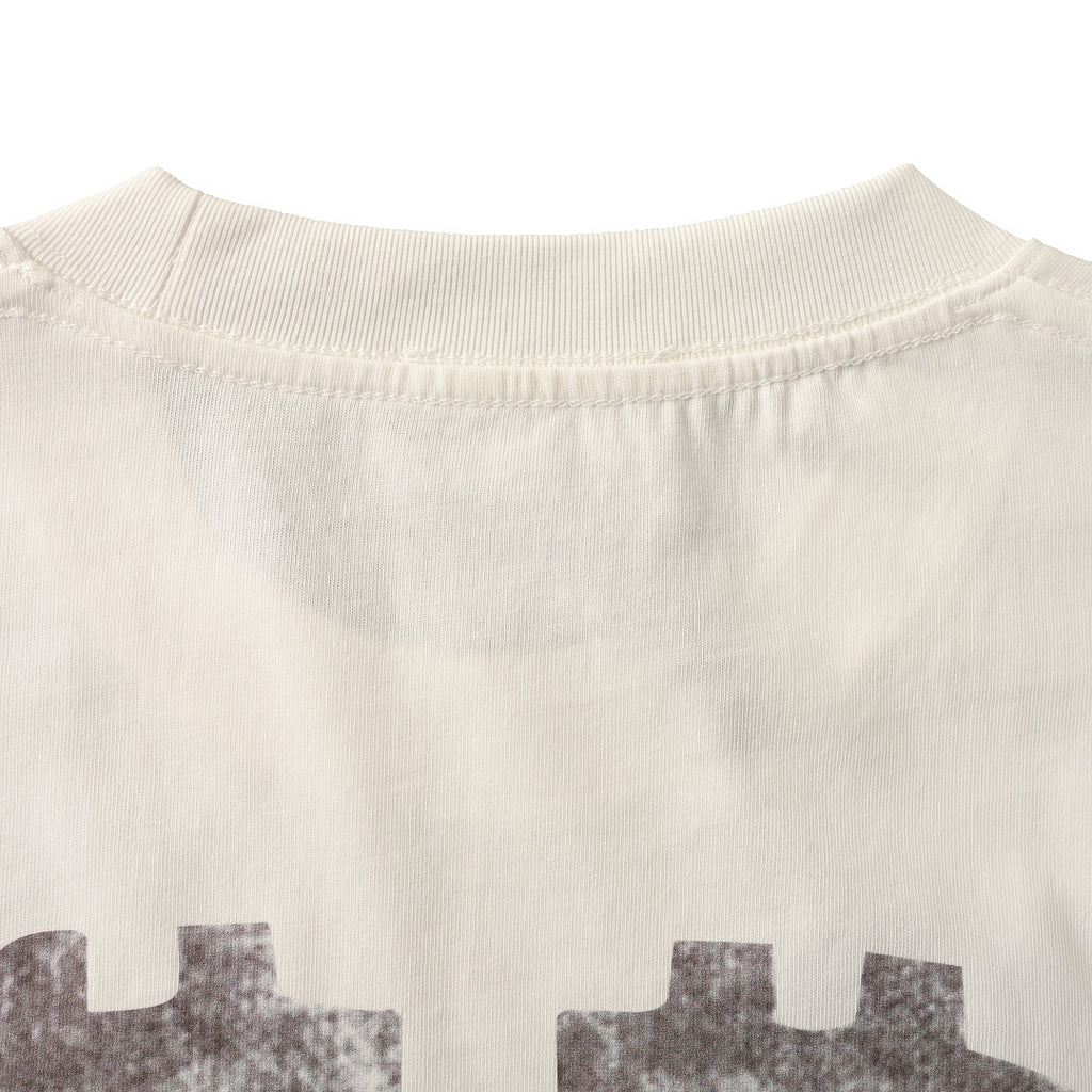BALENCIAGA Distressed Double-B & Bitcoin Print Short-Sleeve T-Shirt