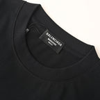 BALENCIAGA Distressed Double-B & Bitcoin Print Short-Sleeve T-Shirt