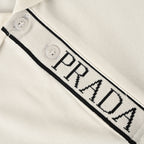 PRADA Triangle Logo Embroidered Polo Shirt