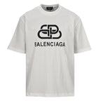 BALENCIAGA Double-B Buckle & Letter Print Short-Sleeve T-Shirt