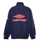 Balenciaga Paris Script Logo Embroidered Cotton Hoodie
