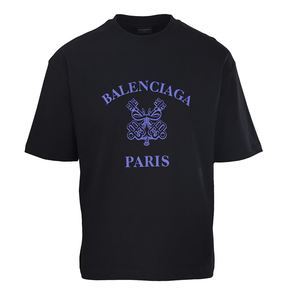 Balenciaga Faded Logo Washed Cotton T-Shirt