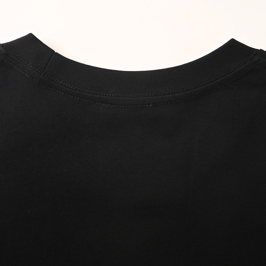 DIOR Short-Sleeve T-Shirt with Front Floral Puffy-Print Letter Logo