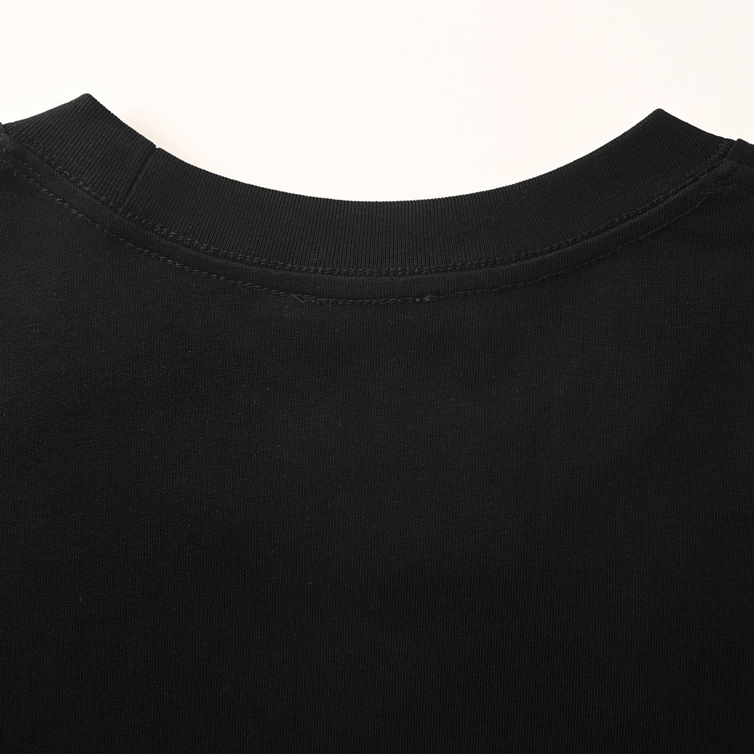 DIOR Short-Sleeve T-Shirt with Front Floral Puffy-Print Letter Logo