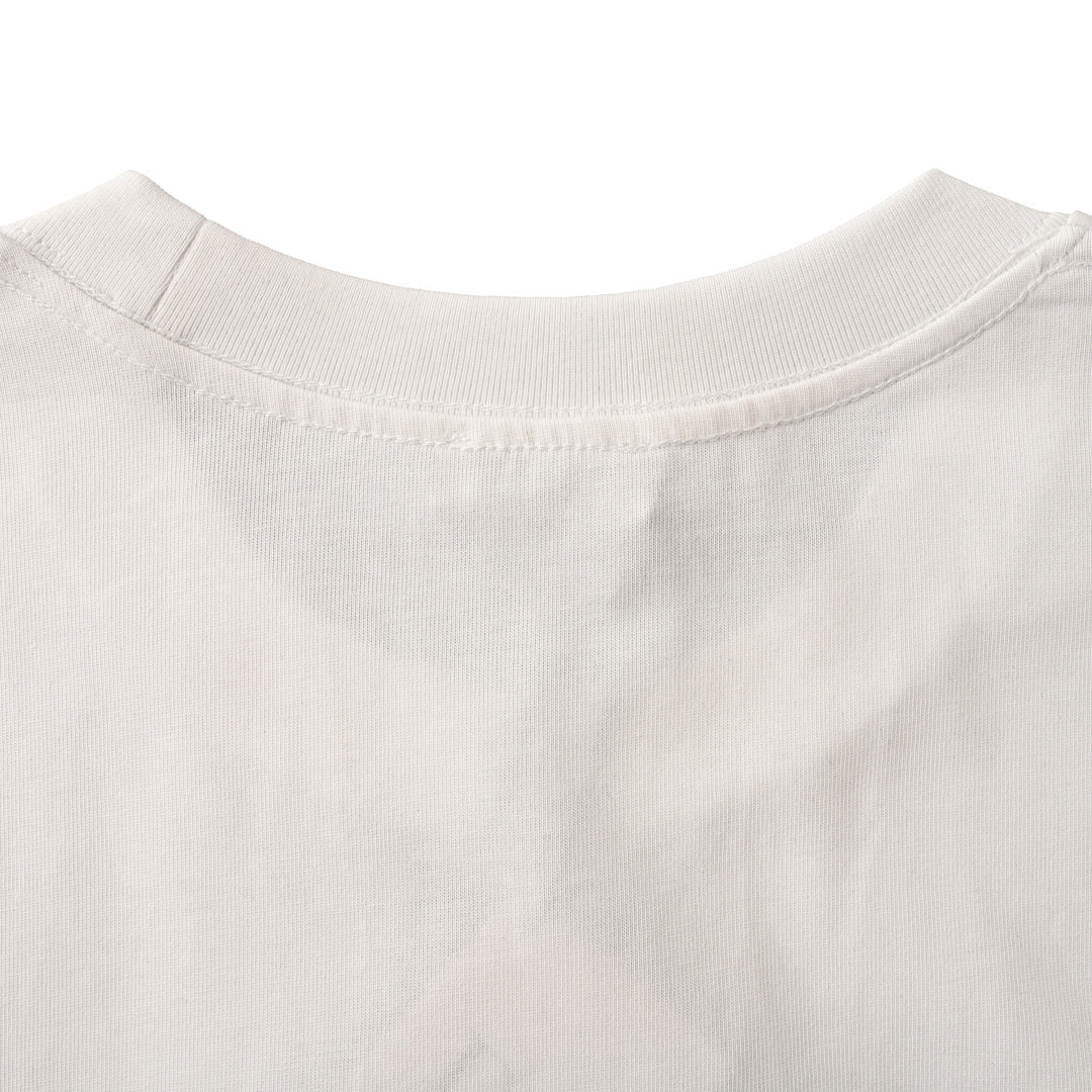 DIOR Short-Sleeve T-Shirt with Front Floral Puffy-Print Letter Logo