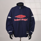 Balenciaga Paris Script Logo Embroidered Cotton Hoodie