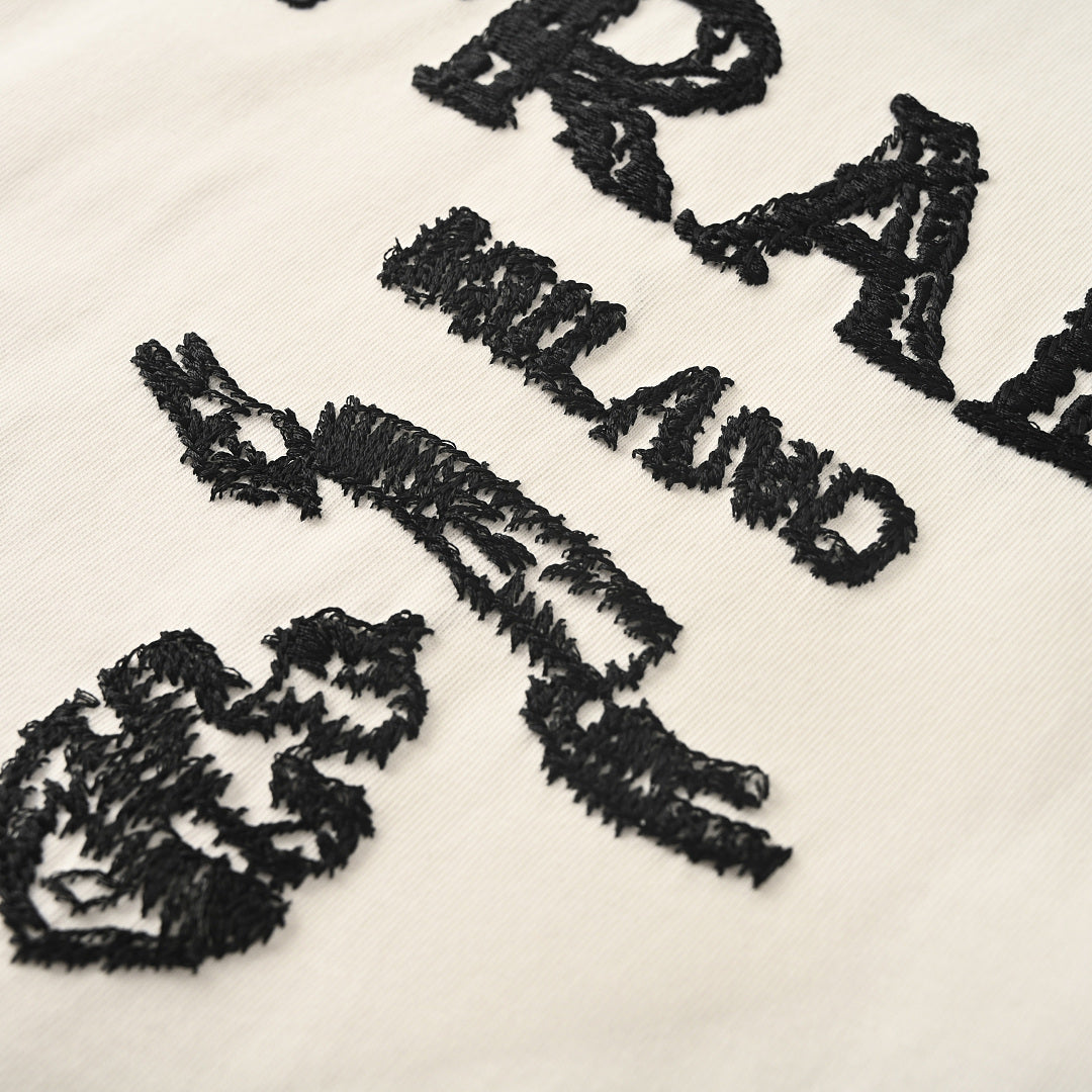 PRADA Bird's Nest Weave Embroidered T-Shirt