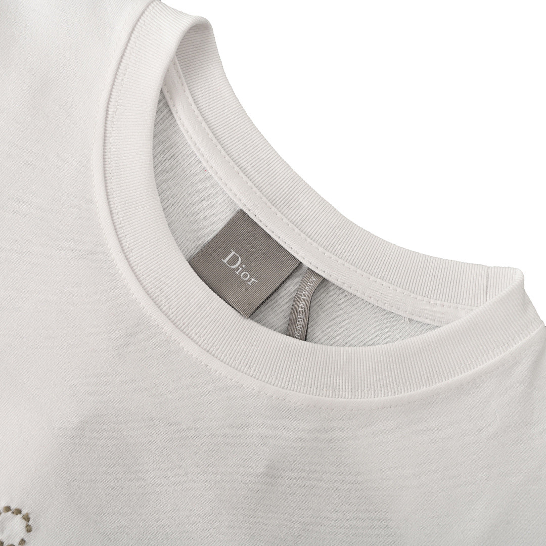 DIOR Tatami-Embroidered Short-Sleeve T-Shirt