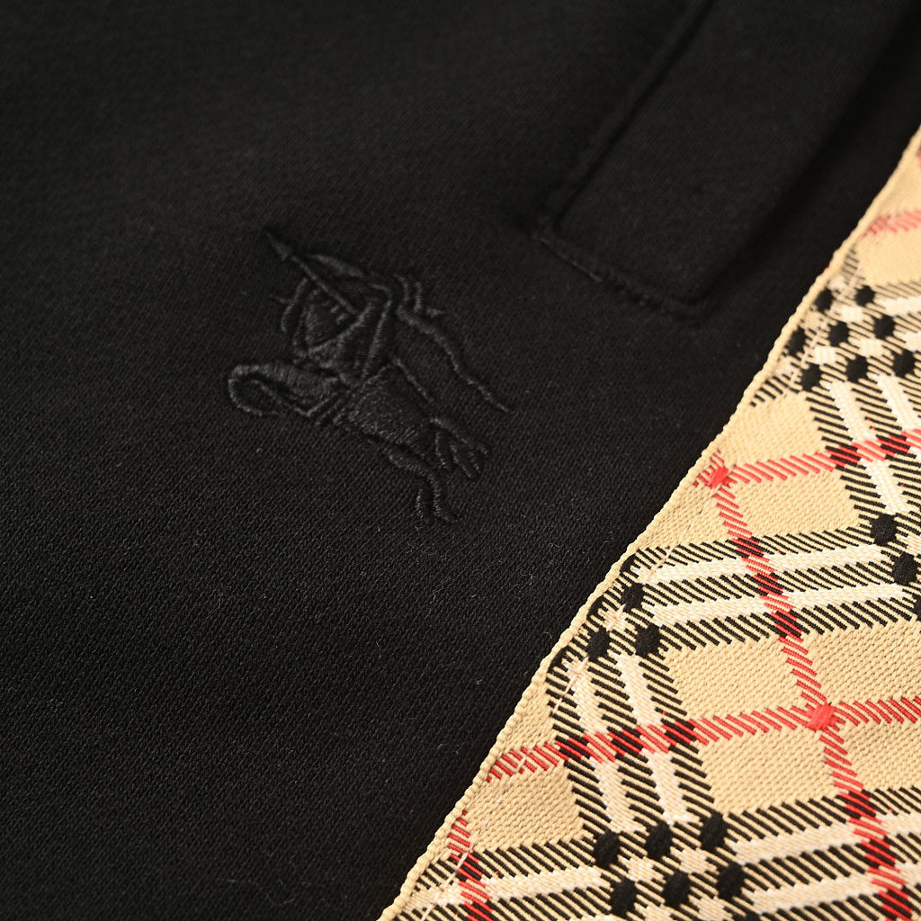 Burberry Side-Patterned Embroidered Horse Shorts