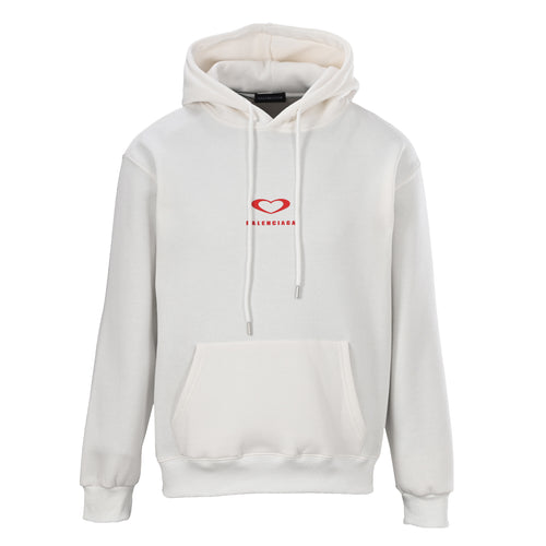 Balenciaga Large-Scale Logo Print Cotton Jersey Hoodie